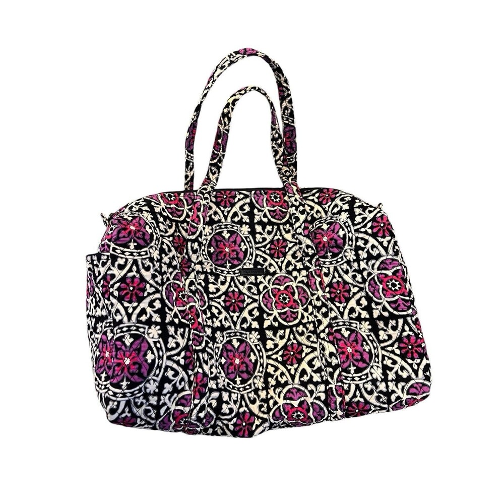 VERA BRADLEY SMALL DUFFEL Scroll Medallion TRAVEL GYM QUILTED‎ FOLDABLE BAG NWOT